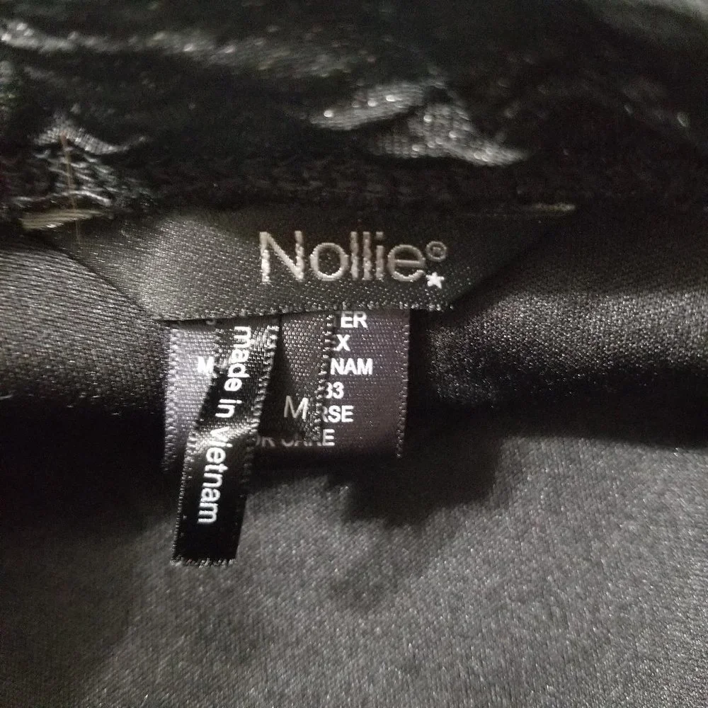Nollie skirt Medium glittery metallic weave textured elastic pull on waist lined - Picture 12 of 13